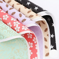 Papier cadeau mat imperméable de luxe, impression personnalisée pour fête d'anniversaire, bouquet floral et emballage de boîte cadeau