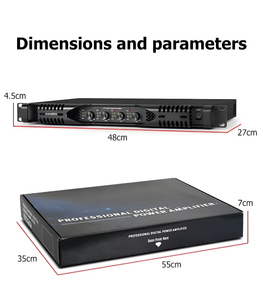 FLALWREO WR-1300 Amplificatore Digitale 1U 4 * 1300W 4 Canali 4 Ohm in Metallo per KTV Club Party Sistema Audio Stereo Classe D - Product Image 5