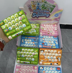 Keyboard Slow Rising Squishy TPE Stress Relief Toy For Kids 5+ Years Unisex <b>Fidget</b> Playset Colorful Soft Keyboards - Product Image 1
