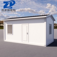 Maison préfabriquée à un étage en conteneur, structure en acier modulaire pour usage extérieur, design moderne, taille personnalisable 20FT/40FT, pour camping