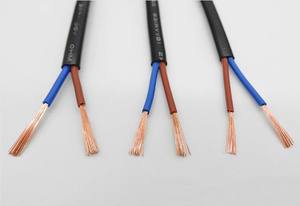 Câble automobile plat à double cœur à paroi mince CU 0,5 mm2 0,75 mm2 1 mm2 1,5 mm2 2,5 mm2, fil électrique flexible noir - Product Image 4
