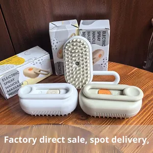 En stock : Peigne pour animaux de compagnie à succès, à un clic, avec pulvérisateur de bain non-abrasif, outil de massage en plastique transfrontalier - Product Image 2