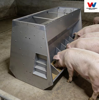 Mangeoire double face pour élevage porcin, abreuvoir robuste pour bétail, équipement durable pour l'élevage de porcs