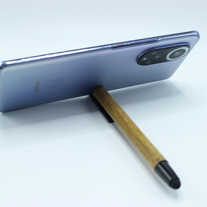 Protection de l'environnement stylo en bambou support de téléphone portable tactile capacitif 1.0mm en plastique bureau d'affaires presse stylo à bille - Product Image 4