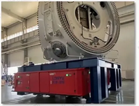 Robot AGV sans rail électrique de 180 tonnes pour levage lourd OEM, véhicule à guidage automatique magnétique pour nacelle d'éolienne