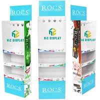 Support d'affichage au sol en mousse PVC personnalisé pour supermarché, avec crochets, pour dentifrice, support d'affichage pour brosse à dents