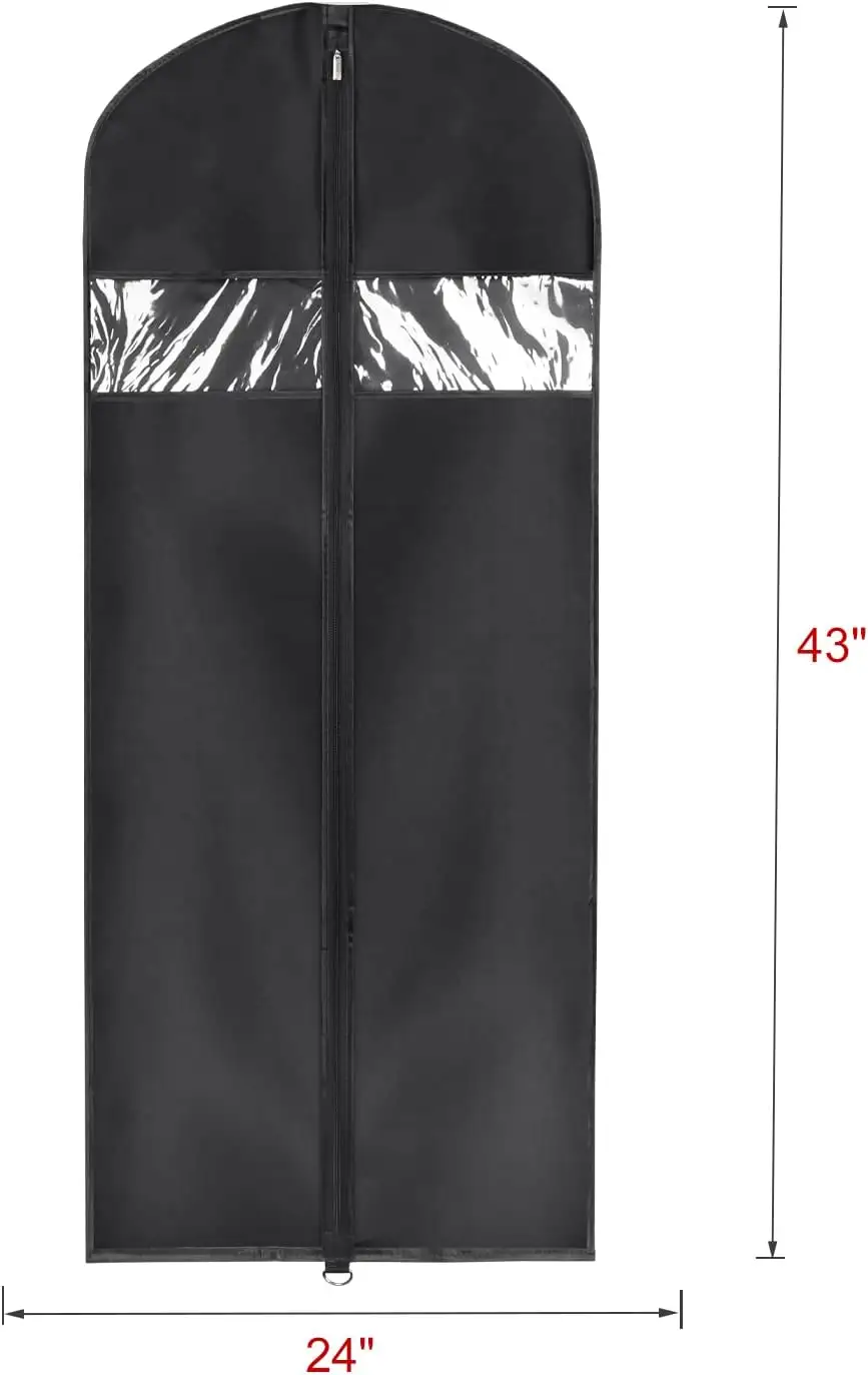 Long Dress Garment Bags for Hanging Clothes Mens Cover for Storage Dress Cover Bag for Gowns with Zipper for Suit