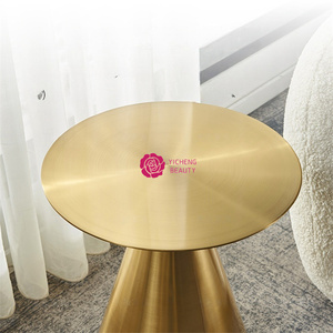 <span class=keywords><strong>Tavolino</strong></span> Rotondo di Lusso in Acciaio Inossidabile Yicheng <span class=keywords><strong>per</strong></span> Soggiorno, <span class=keywords><strong>Tavolino</strong></span> Moderno <span class=keywords><strong>per</strong></span> Salone di Bellezza e Reception in Vendita - Product Image 4