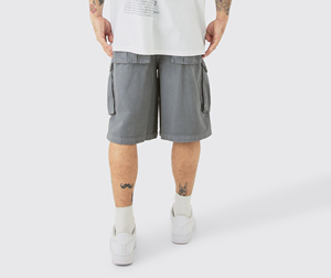 Shorts de sport vintage 100% coton sarja, taille mi-haute, avec strass, légère compression, d'occasion, légers, 3/4 pour homme - Product Image 3