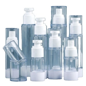 Nouvelle conception d'emballage cosmétique, flacon pompe sans air rotatif, 15 ml, 30 ml, 50 ml, flacon pulvérisateur sans air rond blanc - Product Image 4