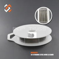 Baja tahan karat lembut 7 helai ekor harimau 0.6mm biru muda kerajinan manik-manik kawat rangkaian GX076009 untuk pembuatan DIY