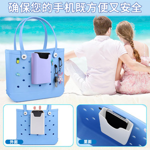 Soporte para Teléfono Bogg Bag, Correa de Silicona para Teléfono Móvil, Color Sólido Rosa, Blanco, Gris, Morado, Estilo Minimalista Urbano - Product Image 4