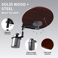 Vente directe d'usine Accessoires intérieurs de voiture Plateau de repas en bois massif verni peint à monter dans la voiture Base réglable Personnalisable