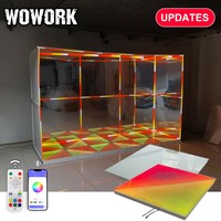 WOWORK Fête de mariage Fond détachable pour la photographie LED Neon Magazine Photo Booth Panneau Boîte Couverture Toile de fond Décoration