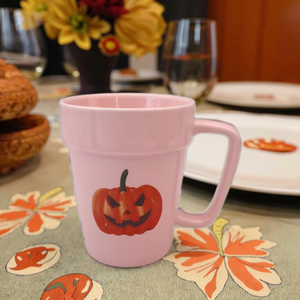<span class=keywords><strong>Tasse</strong></span> à eau minérale en céramique en grès rose sur le thème d'Halloween - Product Image 1