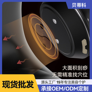 Facial Massager EMS Microcurrent Vibration <b>Heating</b> Bian Stone Infusion Home Use Black 119mm Height 139mm Length - Product Image 2