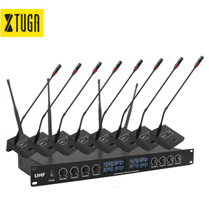 ไมโครโฟนไร้สาย UHF สำหรับการประชุม XTUGA <span class=keywords><strong>YT8</strong></span> พร้อมไมโครโฟนแบบคอห่านรูปหัวใจ ไมโครโฟนแบบมือถือ ไมโครโฟนแบบคาดเอว และไมโครโฟนแบบหนีบปกเสื้อ - Product Image 6