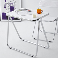 Table basse personnalisée en acrylique violet translucide Décor de table d'appoint en acrylique de style minimaliste pour salon canapé
