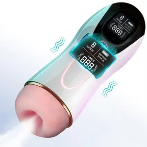 Usb Opladen Slak Cup Robot Automatisch Kreunen Mannelijke Masturbatie Apparaat Trillen Seksspeeltje Met Vagina-Functie - Product Image 1