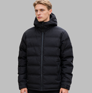 Mens Bonded Nylon Oxford <strong>White</strong> Duck Down Zipper <strong>Waterproof</strong> Windproof Outdoor Hiking Sportswear Casual Winter <strong>Jacket</strong> - Product Image 3