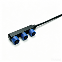 Conector Divisor Paralelo Tipo F M15 1 a 2, Impermeable IP67, 10A 300V, Acoplamiento Roscado para Módulo de Luz LED para Alumbrado Público
