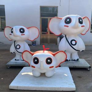 รูปปั้นเรซินรูปช้างสำหรับตกแต่งงานแต่งงานพิมพ์ลายแบบเงาออกแบบได้ตามต้องการ - Product Image 1