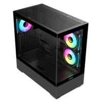 Gabinetes de Computadora ATX MATX ITX al por Mayor, Gabinete Negro para PC SV02, Caja para PC Gaming con Ventilador, Gabinete, Caja