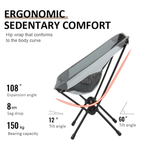 Silla de Camping Plegable Ultraligera de Aleación de Aluminio, Portátil, para Exteriores, con Logotipo Personalizado - Product Image 4