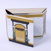 Boîte cadeau polygonale magnétique à double porte pour papier de maison