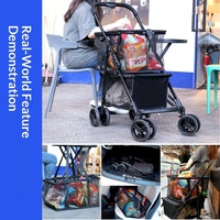 Poussette pliable pour animaux de compagnie PAIPET, pliage à une touche, poussette pour chien et chat avec panier amovible à double couche pour les voyages