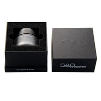 Boîtes de luxe imprimées noires carrées pour petites entreprises, vides, pour bougies, avec insert, idéales pour les cadeaux de fin d'année