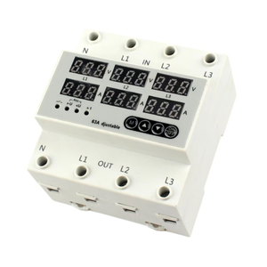 อุปกรณ์ป้องกันแรงดันไฟฟ้าแบบราง Din รุ่น AVP-63 สามเฟส พร้อมระบบตรวจสอบแรงดันเกินและต่ำกว่าปกติ ปรับค่าควบคุมแรงดันไฟฟ้าได้ - Product Image 1