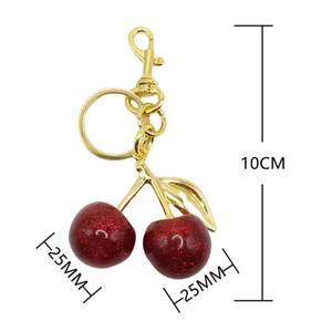 Llavero con Colgante de Cereza Exquisito, el Más Vendido, Decoración para Bolso de Mano o Bandolera, Accesorio de Alta Calidad para Bolsos - Product Image 5