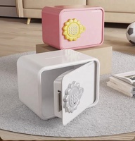 Zhenyou Home Kleiner Stahltresor für Kinder, Rosa, Wasserdicht, Feuerfest, Elektronisches Codeschloss, Sicherheitsschrank, Tragbar, Robust 1