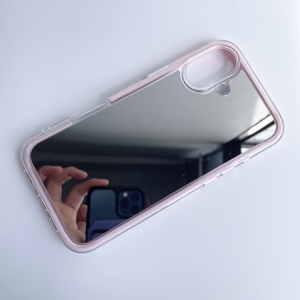 Custodia per telefono a specchio per <span class=keywords><strong>iPhone</strong></span> 17 <span class=keywords><strong>Cover</strong></span> Mobile <span class=keywords><strong>11</strong></span> Pro Max 16 15 13 Custom bianco carino Design con stampa Uv tipo Make up rosa - Product Image 4