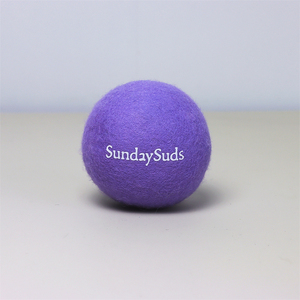 Boules de séchage en laine douces, écologiques, réutilisables, multicolores, décoratives, faites à <span class=keywords><strong>la</strong></span> main, pour adoucissant textile, couleur violet foncé - Product Image 4