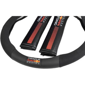 Kit coprivolante + imbottitura per cintura di sicurezza per auto Powerbar nero/rosso - Product Image 4