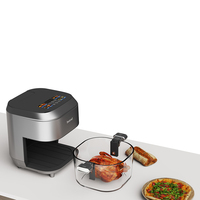 Meilleure friteuse numérique électrique Friteuse en verre sans huile pour four Friteuse intelligente pour cuisine Friteuse de qualité de l'air