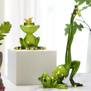 樹脂置物カエルヨガポーズ樹脂工芸品家具装飾動物の装飾品ミックスとギフトとして一致樹脂像 - Product Image 3