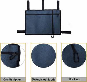 Panier de rangement pour déambulateur avec porte-gobelet, adapté aux déambulateurs pliants pour adultes, organisateur de rollator, pochette de transport et de rangement - Product Image 4
