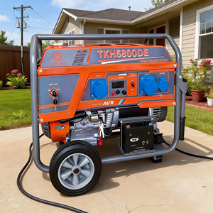 Générateur d'essence portable TKH-6800 à 4 temps, moteur 190F, démarrage manuel/électrique, 6,25/7 kVA, 312 cm³, 25 L, générateur d'essence TKH-6800 - Product Image 5