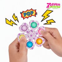 Spinner Fidget Multifonctionnel en Plastique à Bulles, Imprimé, à Trois, Quatre, Cinq ou Six Doigts, pour le Marché International