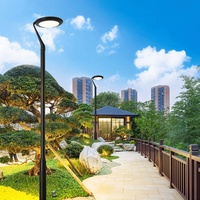 Lampe de jardin solaire transfrontalière en aluminium, LED, pour parc et route, étanche IP67, éclairage paysager extérieur, lampadaire de 3m, contrôle par application, 6000K