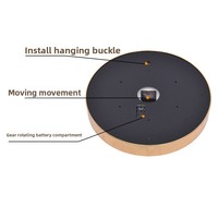 Jam Dinding Logam Gigi Dinamis Bulat Retro Kreatif Kelas Atas Amerika 45cm untuk Dekorasi Rumah, Jam Dinding Antik dengan Gigi Bergerak Tanpa Suara