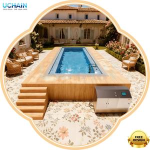 Piscina YOLO de Acero Inoxidable 304/316, Duradera, Desmontable, Fácil Instalación, Diseño Atractivo, Marco <span class=keywords><strong>Rectangular</strong></span>, Impermeable - Product Image 1