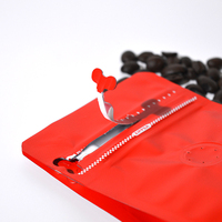 Échantillon gratuit, sachets refermables de 1 kg, 500 g, 250 g, fond plat mat, emballage pour sachets de café avec fermeture éclair et valve
