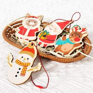 Décorations en bois de Noël : Poupée Père Noël et Gnome, 20 pièces, Ornements suspendus classiques - Product Image 4