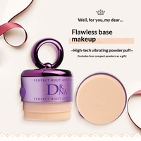 Éponge à maquillage électrique vibrante coréenne double usage (application humide et sèche) pour BB crème et fond de teint, non lavable
