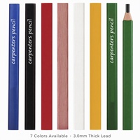 Crayons de charpentier à mine épaisse, forme ovale plate, pointe biseautée, 7 couleurs, pour la construction et le travail du bois, marquage, logo personnalisé, vente en gros, OEM