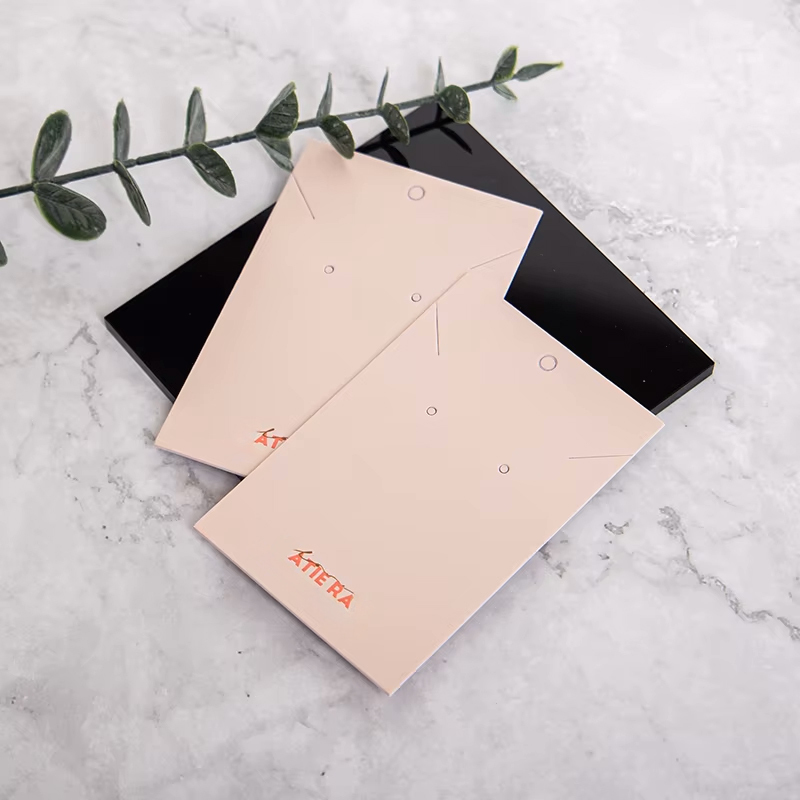 Pink Specialty Texture Paper Earring Card
